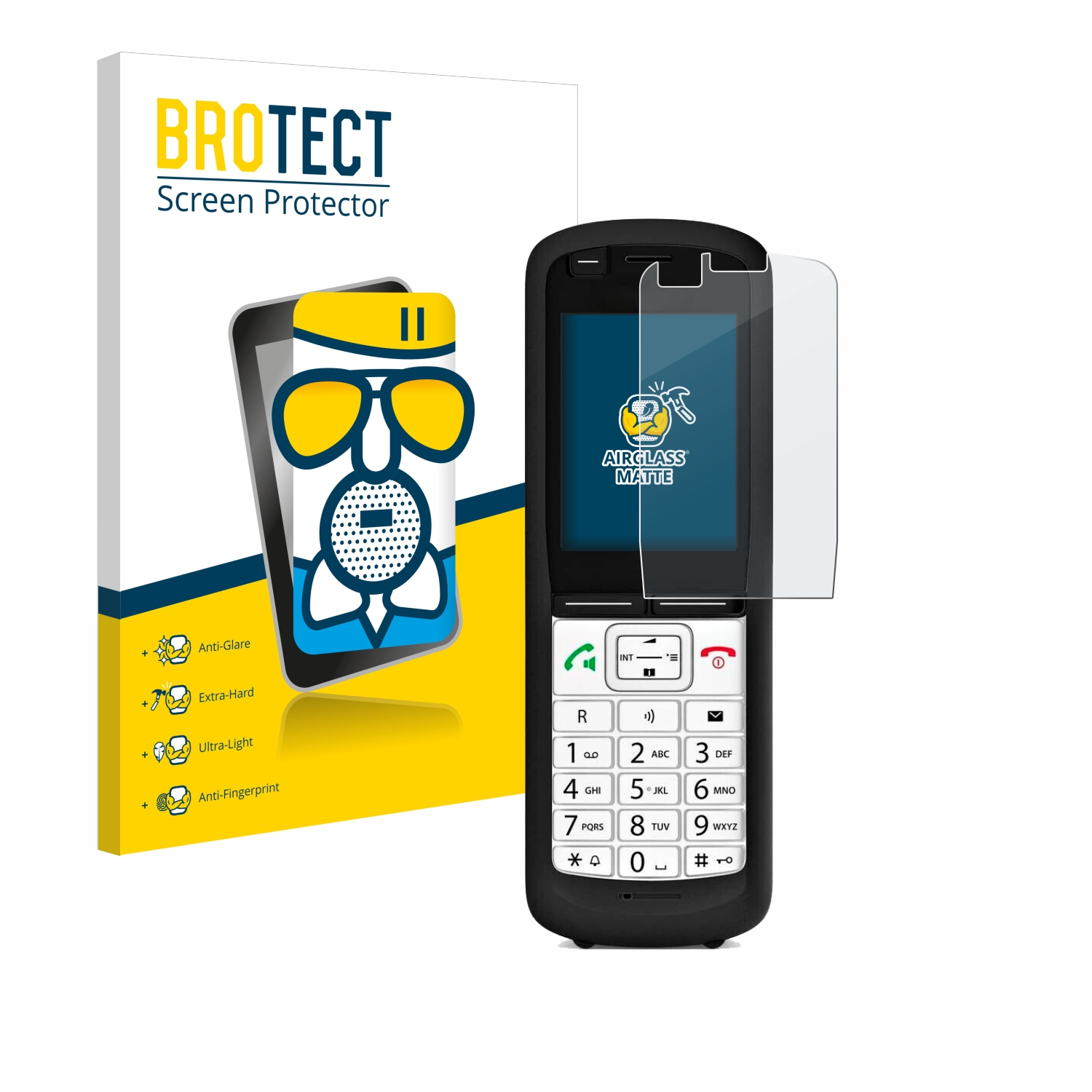 Unify Airglass matte Phone DECT OpenScape BROTECT Schutzfolie(für R6)