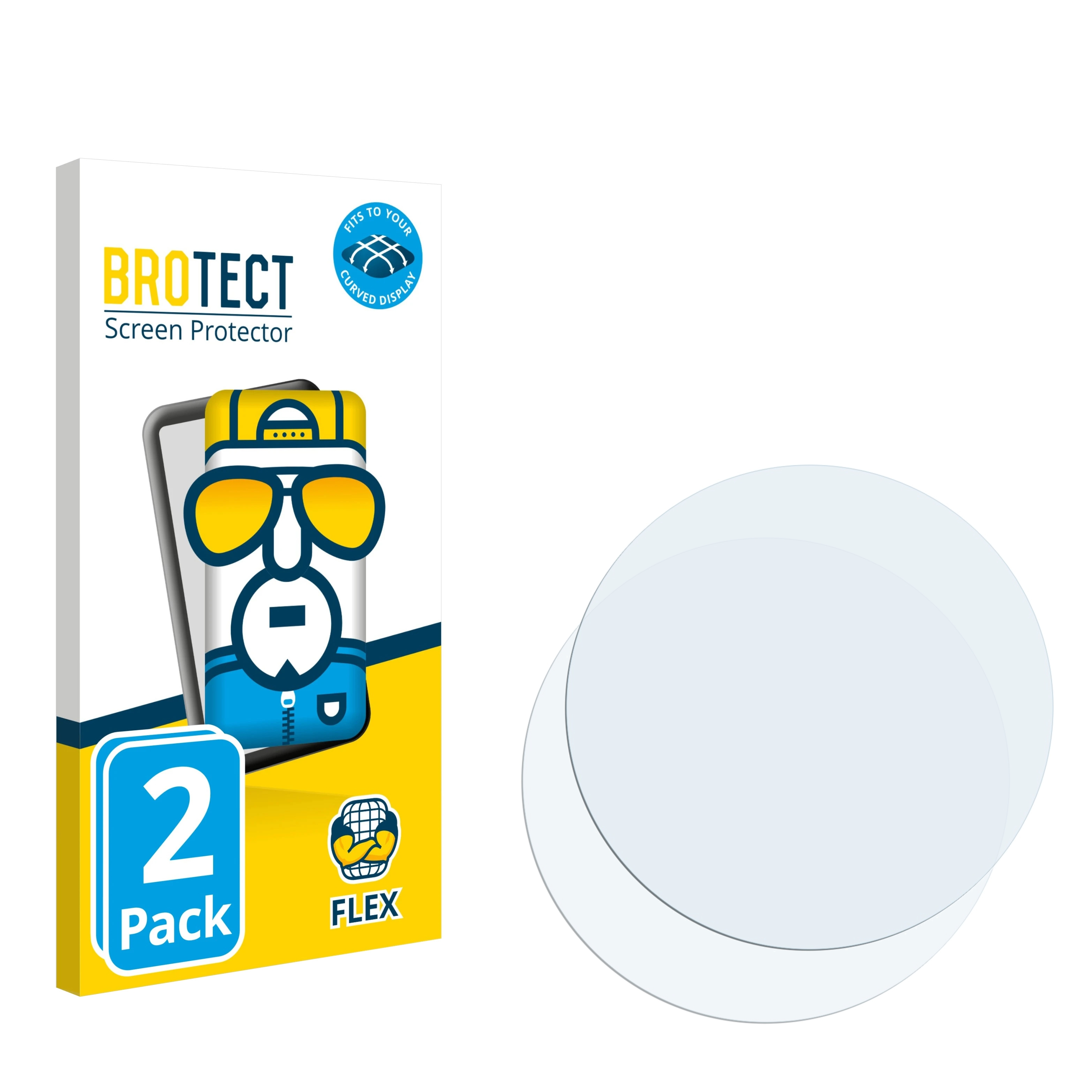 BROTECT 2x Flex Full-Cover Sport Fit) Carbon Schutzfolie(für Leotec 3D Curved