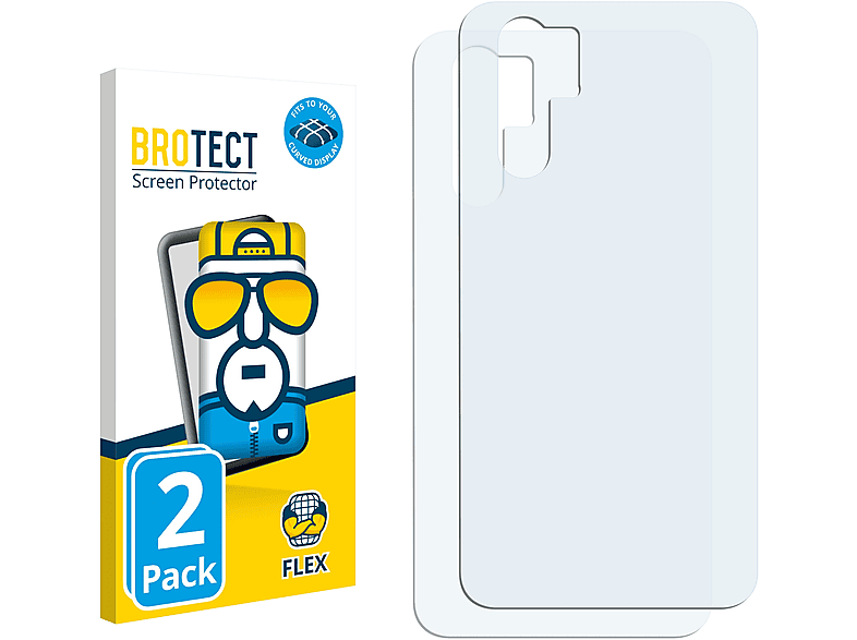 BROTECT 2x Flex Full-Cover 3D Curved Schutzfolie(für Huawei P30 Pro New Edition)