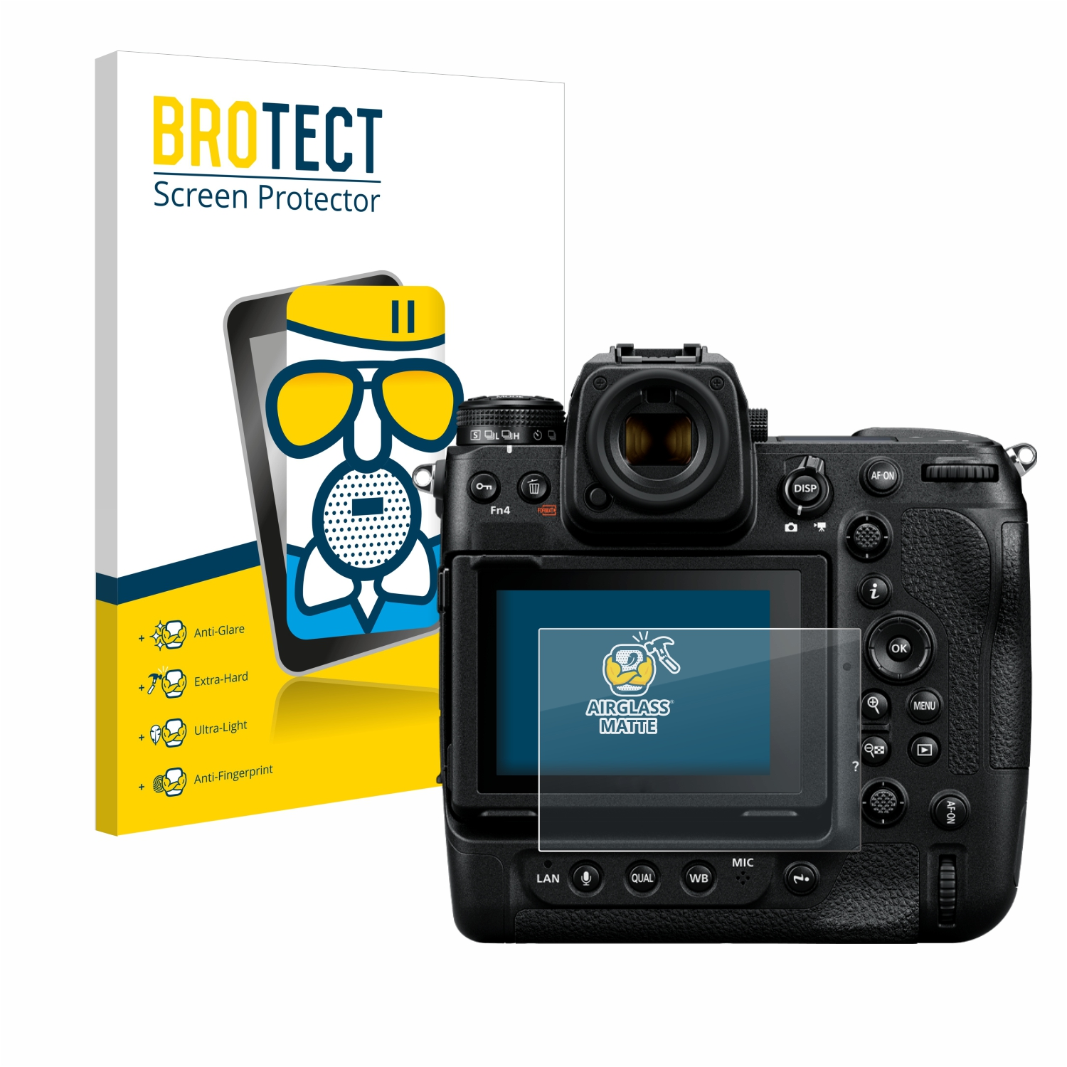 Airglass Z BROTECT Nikon 9) matte Schutzfolie(für