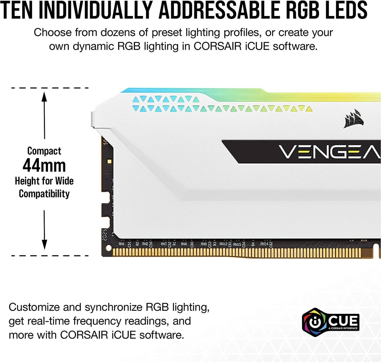 CORSAIR 4x8GB,Vengeance,1.35V,White 16-20-20-38 AMD Ryzen Speicher-Kit DDR4 32 GB