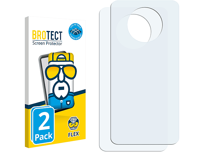 BROTECT 2x Flex Full-Cover 3D Schutzfolie(für Curved OnePlus 7T)