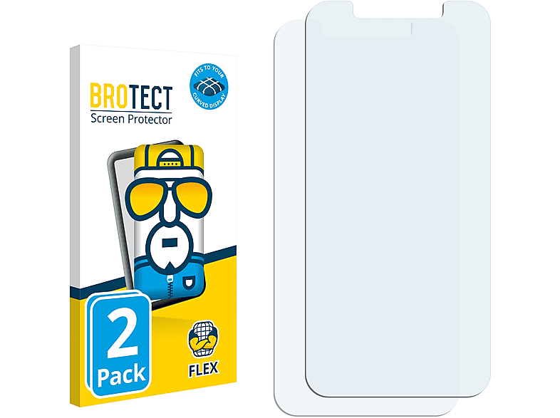 BROTECT 2x Flex One) 3D Schutzfolie(für Full-Cover Umidigi Curved