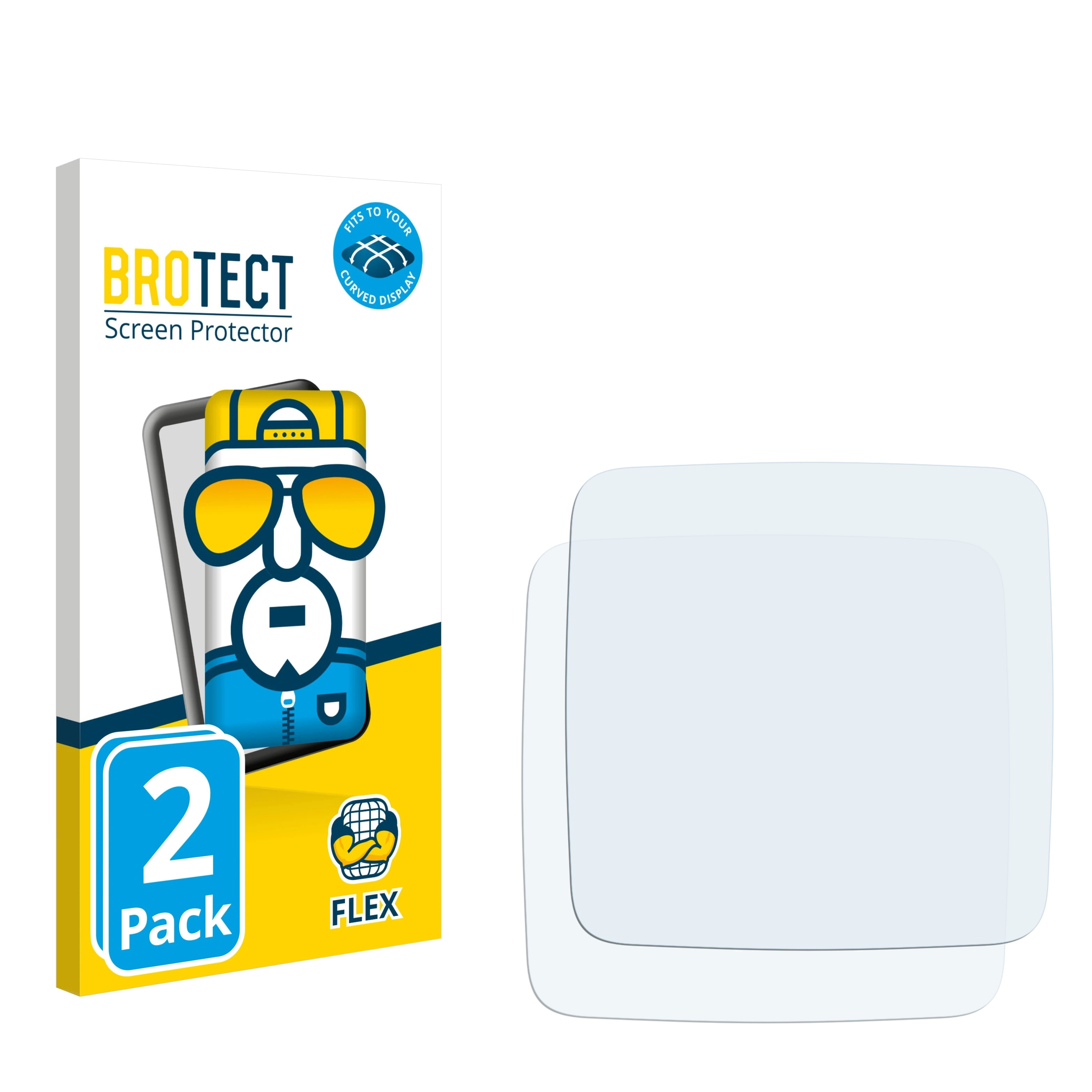 Move Curved 2x 3D Flex Tracker) Alcatel BROTECT GPS Schutzfolie(für Full-Cover