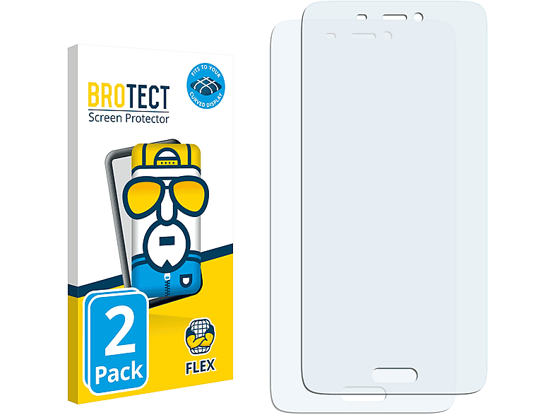 BROTECT 2x Flex Full-Cover 3D Curved Xiaomi Schutzfolie(für Mi5)