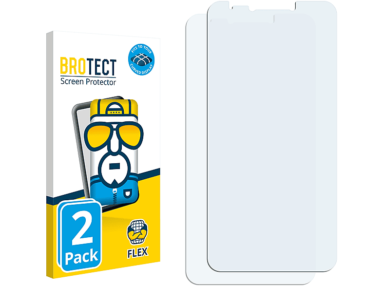 BROTECT 2x Flex Samsung Schutzfolie(für Full-Cover 3D Galaxy Curved A6s)