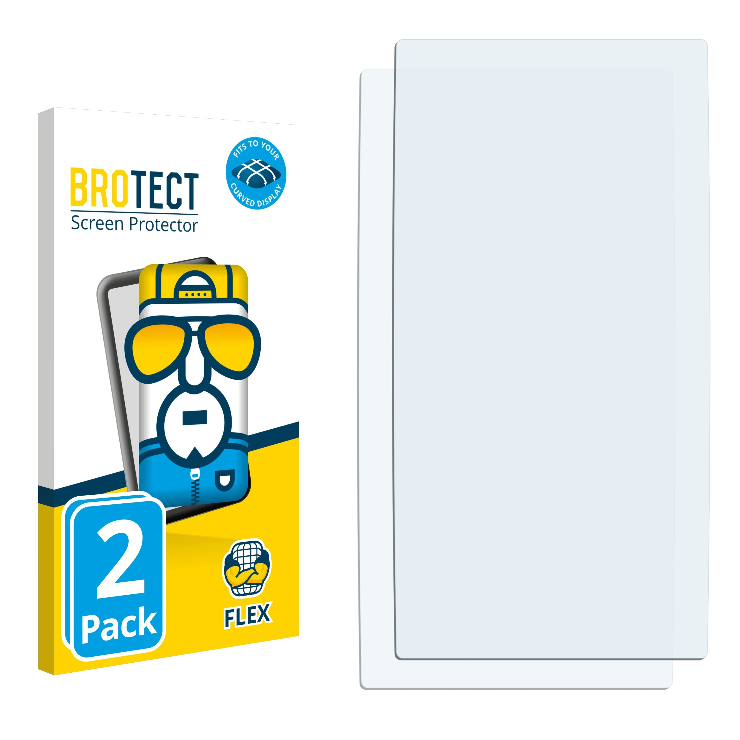 BROTECT 2x Full-Cover SilverCrest 3D Schutzfolie(für 1500 B1) SAT Curved Activity Flex Tracker
