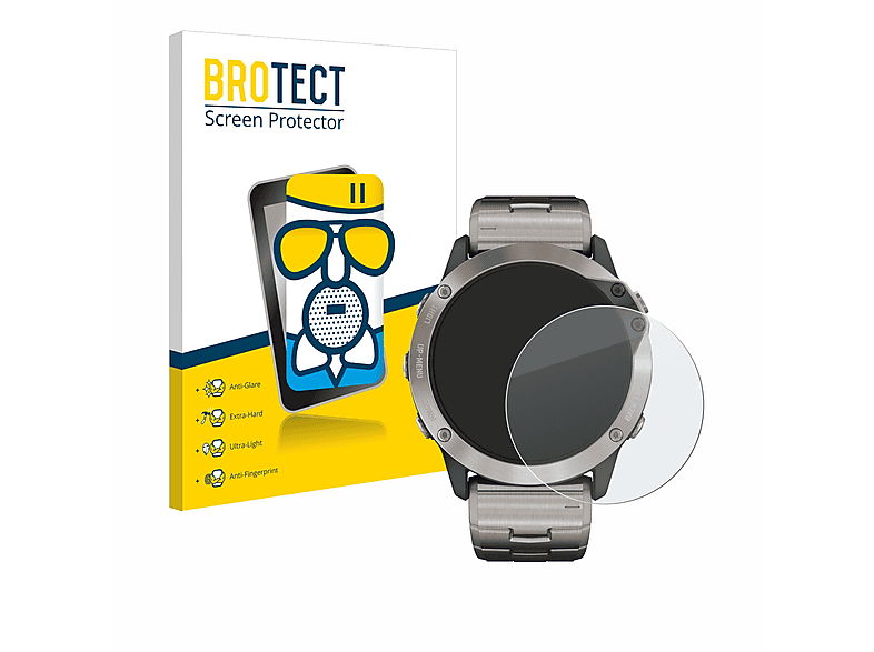 BROTECT Airglass matte Schutzfolie(für Solar) quatix Garmin 6x
