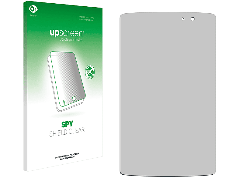 UPSCREEN Anti-Spy 8.3) X Schutzfolie(für Pad G LG