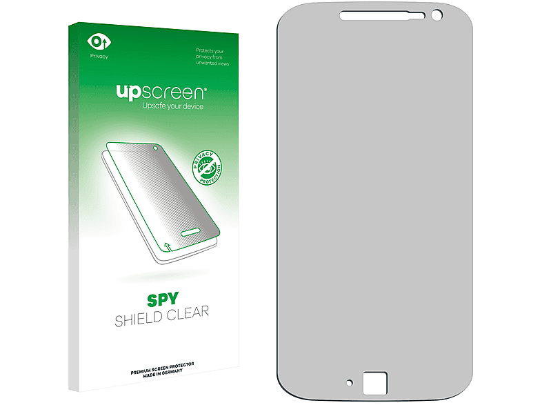 UPSCREEN Anti-Spy Moto Plus) G4 Motorola Schutzfolie(für