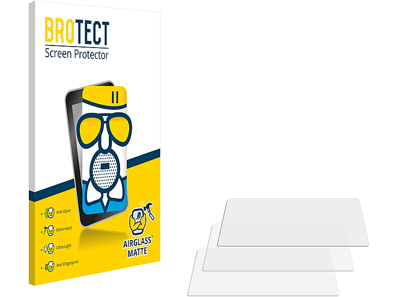 BROTECT 3x Airglass matte Schutzfolie(für BMW 7 G11 2016-2018 Infotainment System)