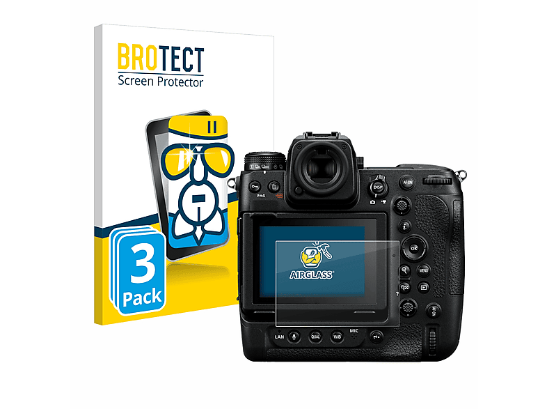 BROTECT 3x Z 9) klare Nikon Schutzfolie(für Airglass