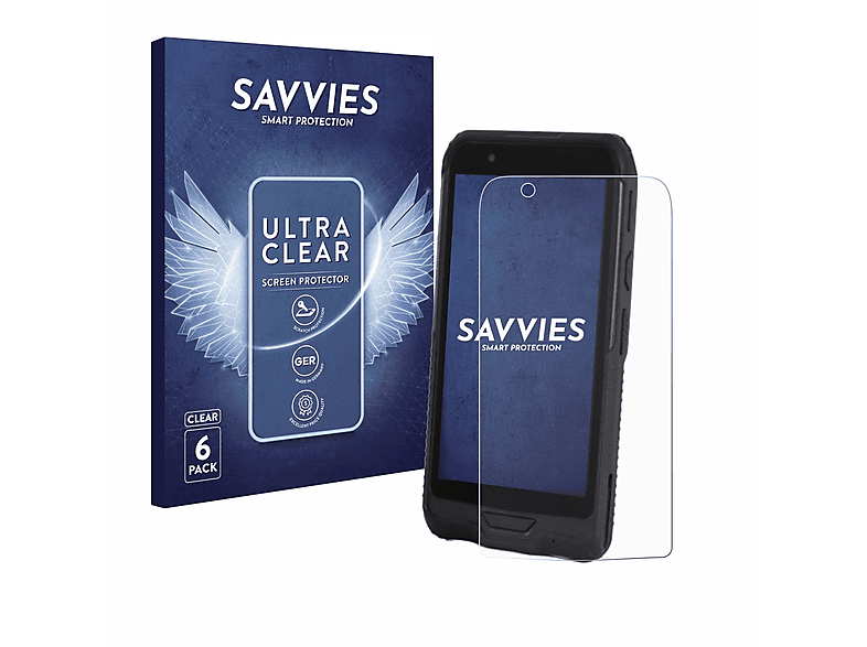 SAVVIES 6x klare Schutzfolie(für Hematec SolidTab 8350 6\