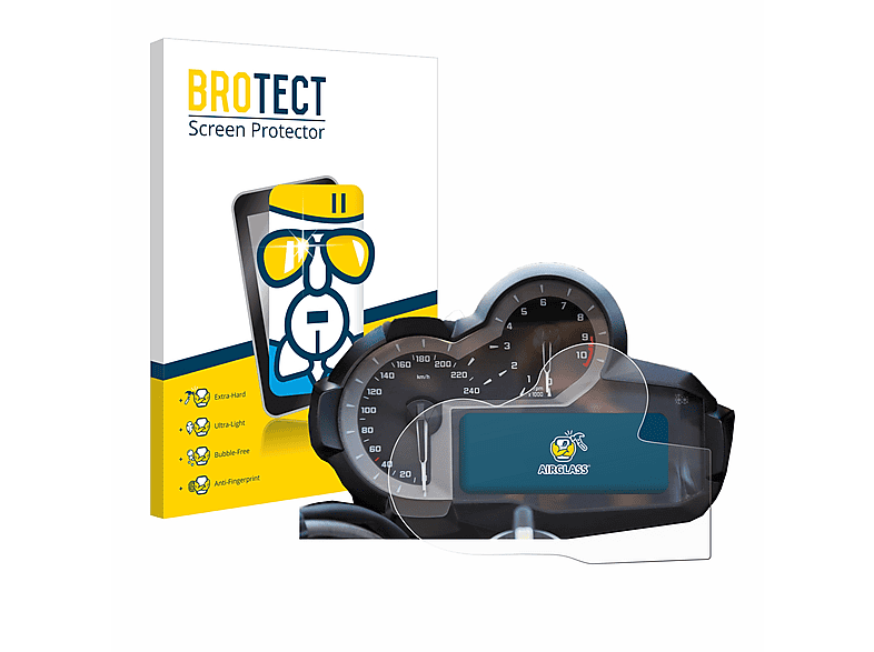 BROTECT Airglass klare Schutzfolie(für BMW R 1200 GS K50 2013-2018 Tachoanzeige) | Navi-Taschen & -Schutzfolien