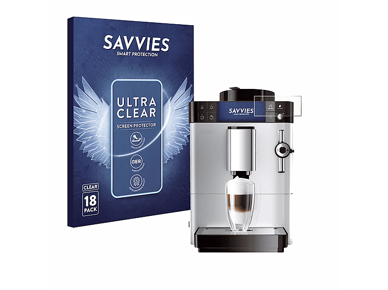 Schutzfolie(für SAVVIES klare Melitta Passione) 18x Caffeo