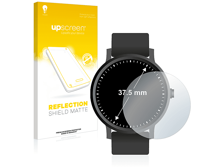 UPSCREEN entspiegelt matte Schutzfolie(für Universal Armbanduhren (Kreisrund, ø: 37.5 mm))
