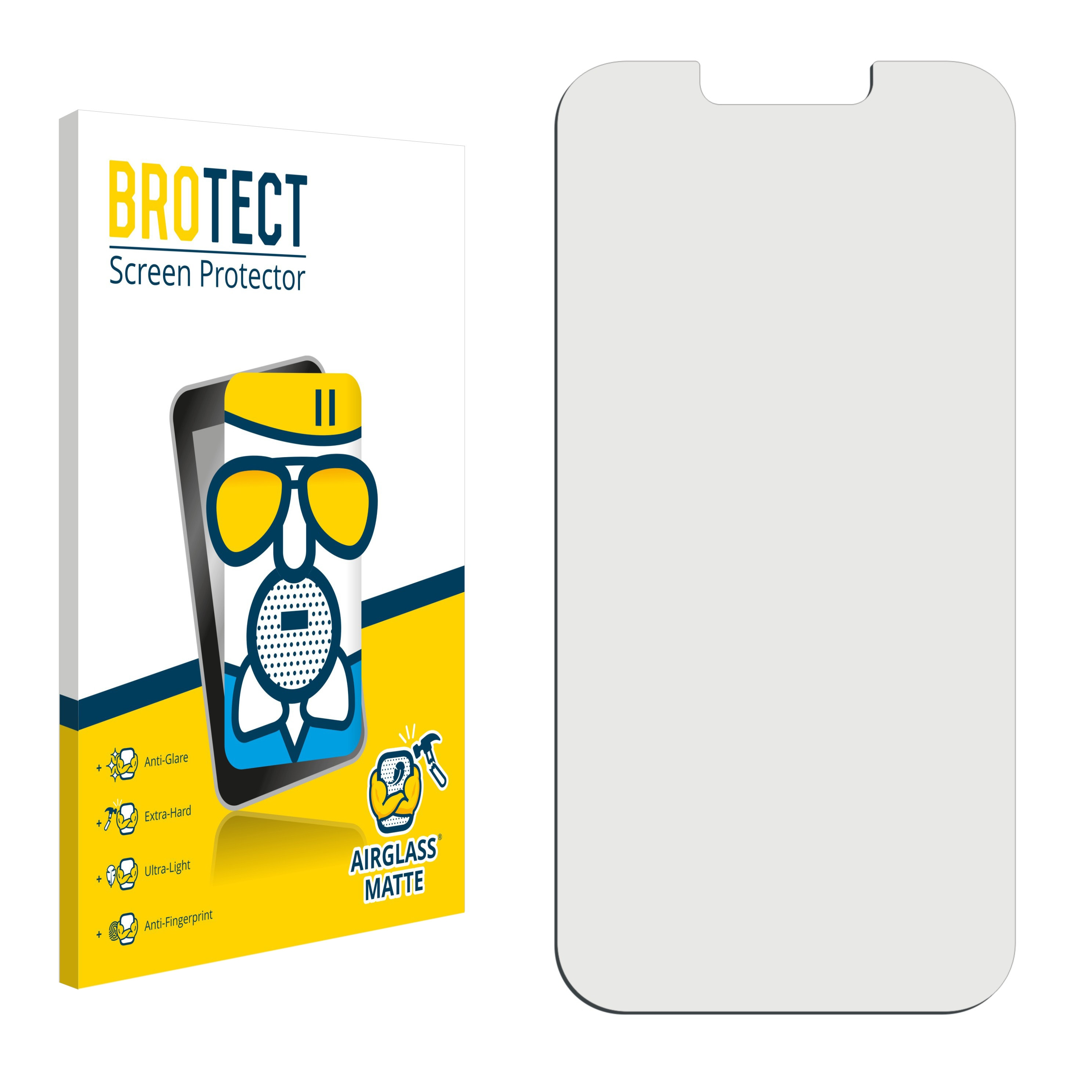 13) Schutzfolie(für iPhone Apple matte Airglass BROTECT