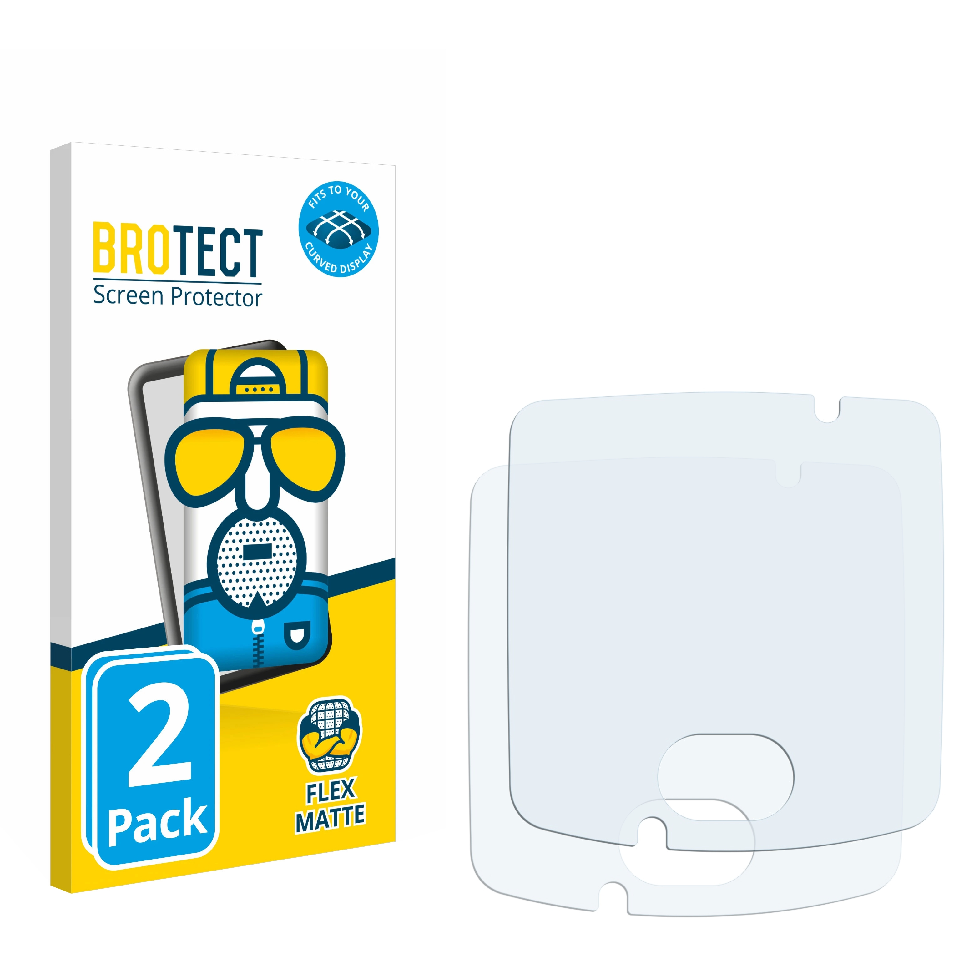 BROTECT 2x Flex matt Full-Cover 3D 2020) 5G Schutzfolie(für Curved Motorola Razr