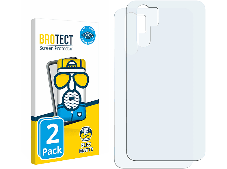 BROTECT 2x Flex matt P30 3D Pro Schutzfolie(für Edition) New Huawei Full-Cover Curved