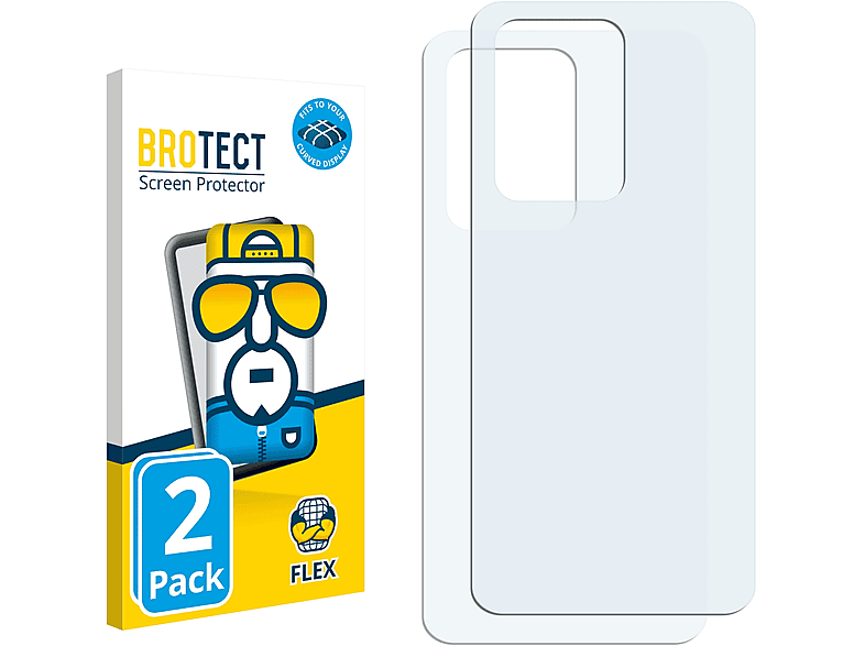 BROTECT 2x Flex Full-Cover 3D Curved Schutzfolie(für Samsung Galaxy S20 Ultra)