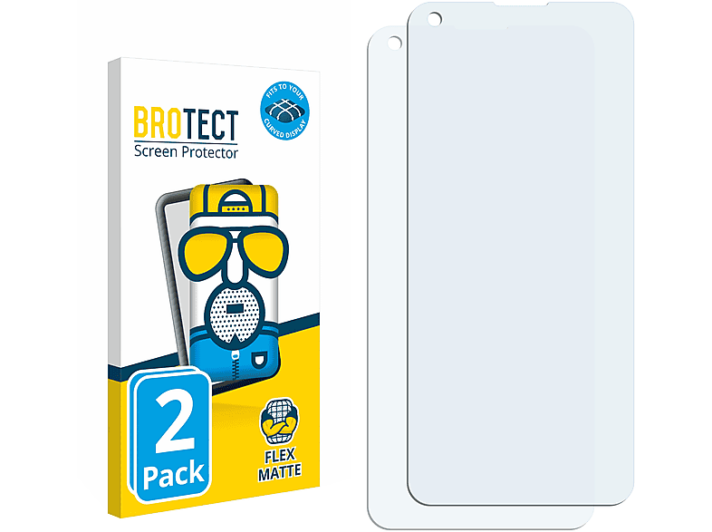 BROTECT 2x Flex 9 Full-Cover 3D Pro) OnePlus matt Schutzfolie(für Curved