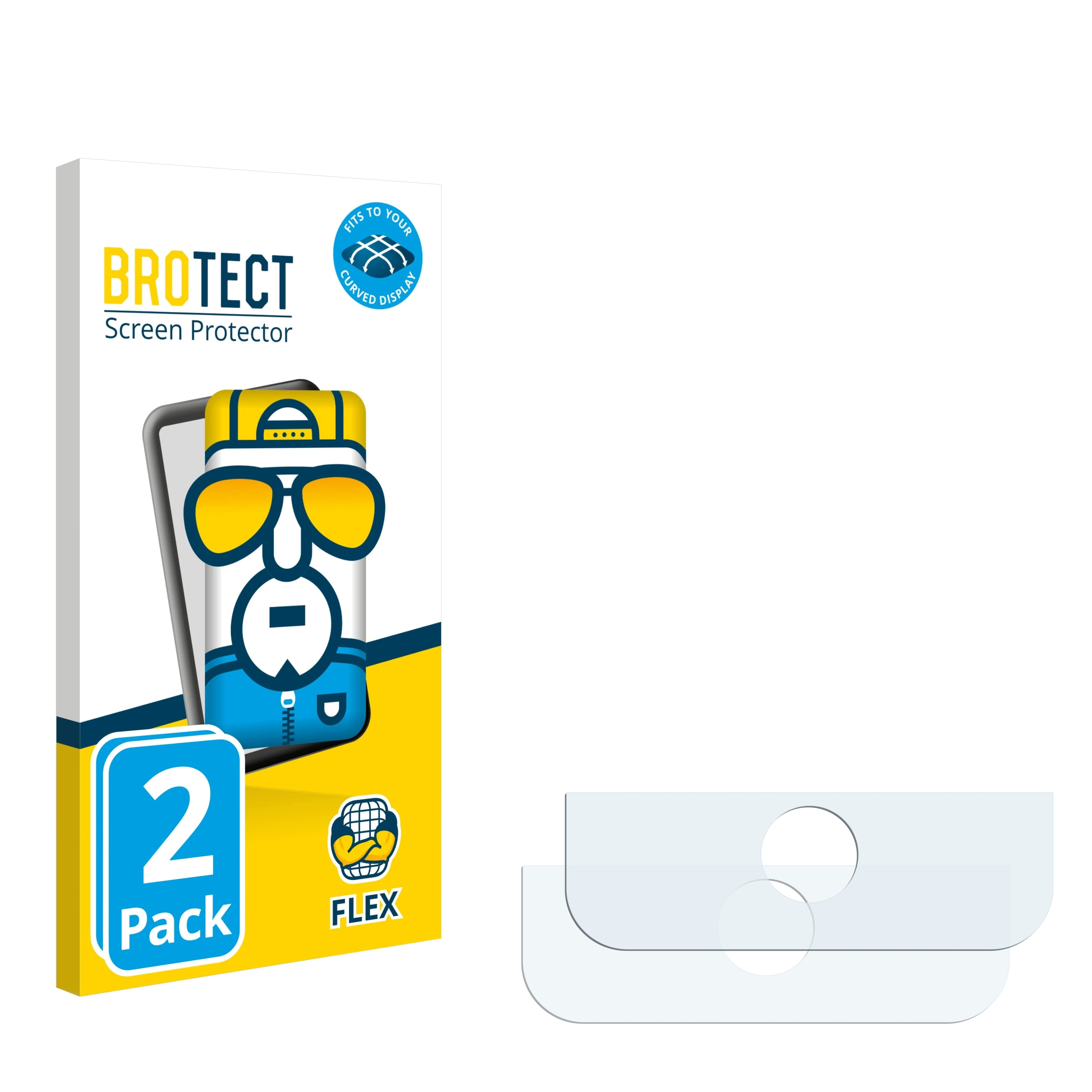 BROTECT 2x Touch) Schutzfolie(für tigerbox Curved 3D Full-Cover Flex