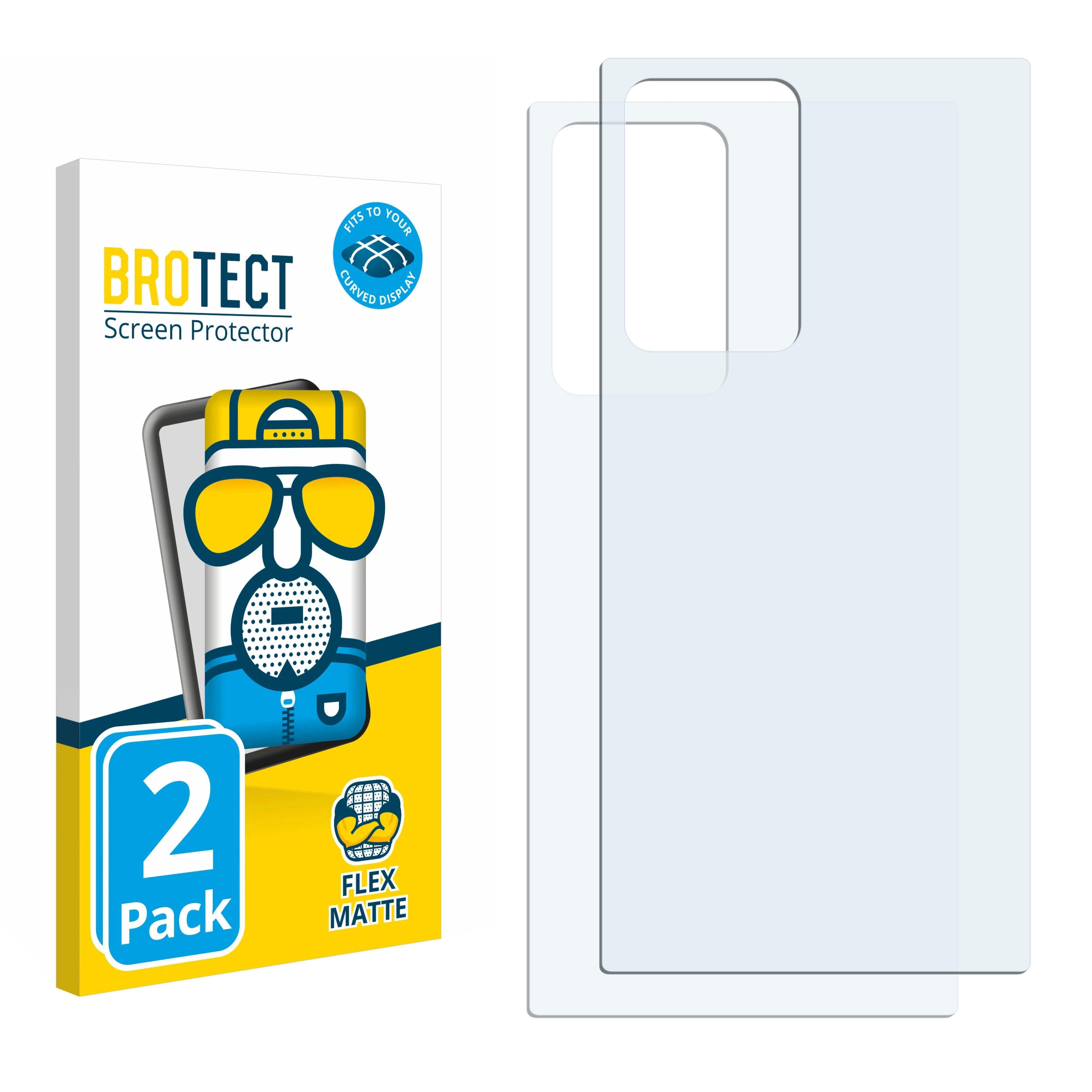 BROTECT 2x Flex matt Ultra) 20 Note Full-Cover 3D Galaxy Samsung Curved Schutzfolie(für