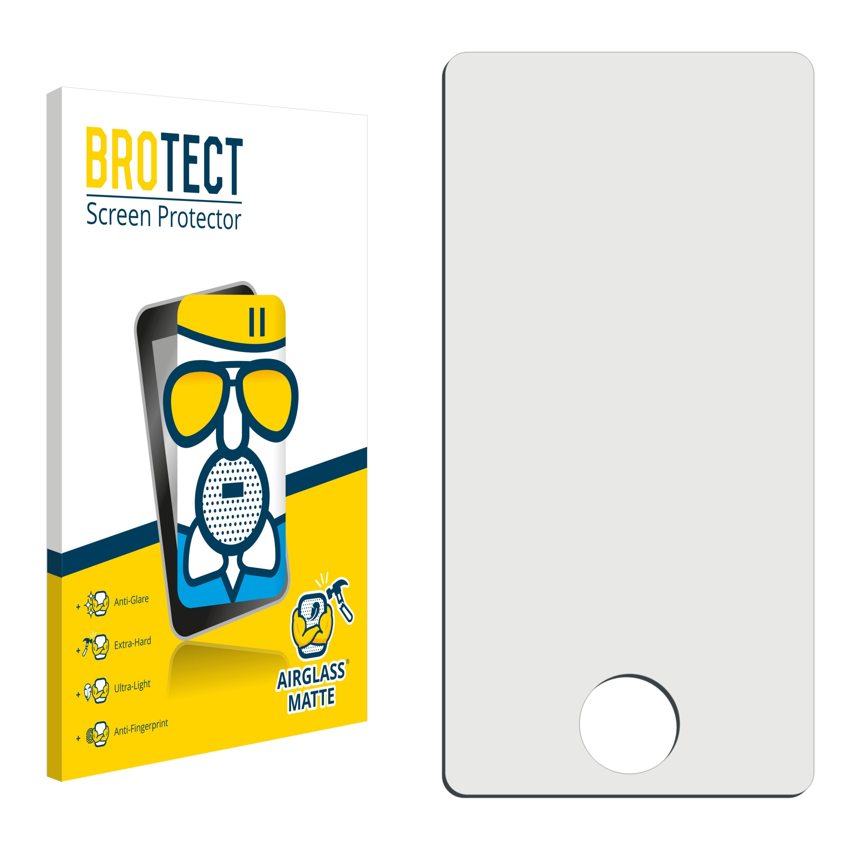 (7. BROTECT Gen.)) matte Airglass nano Apple Schutzfolie(für iPod 2012