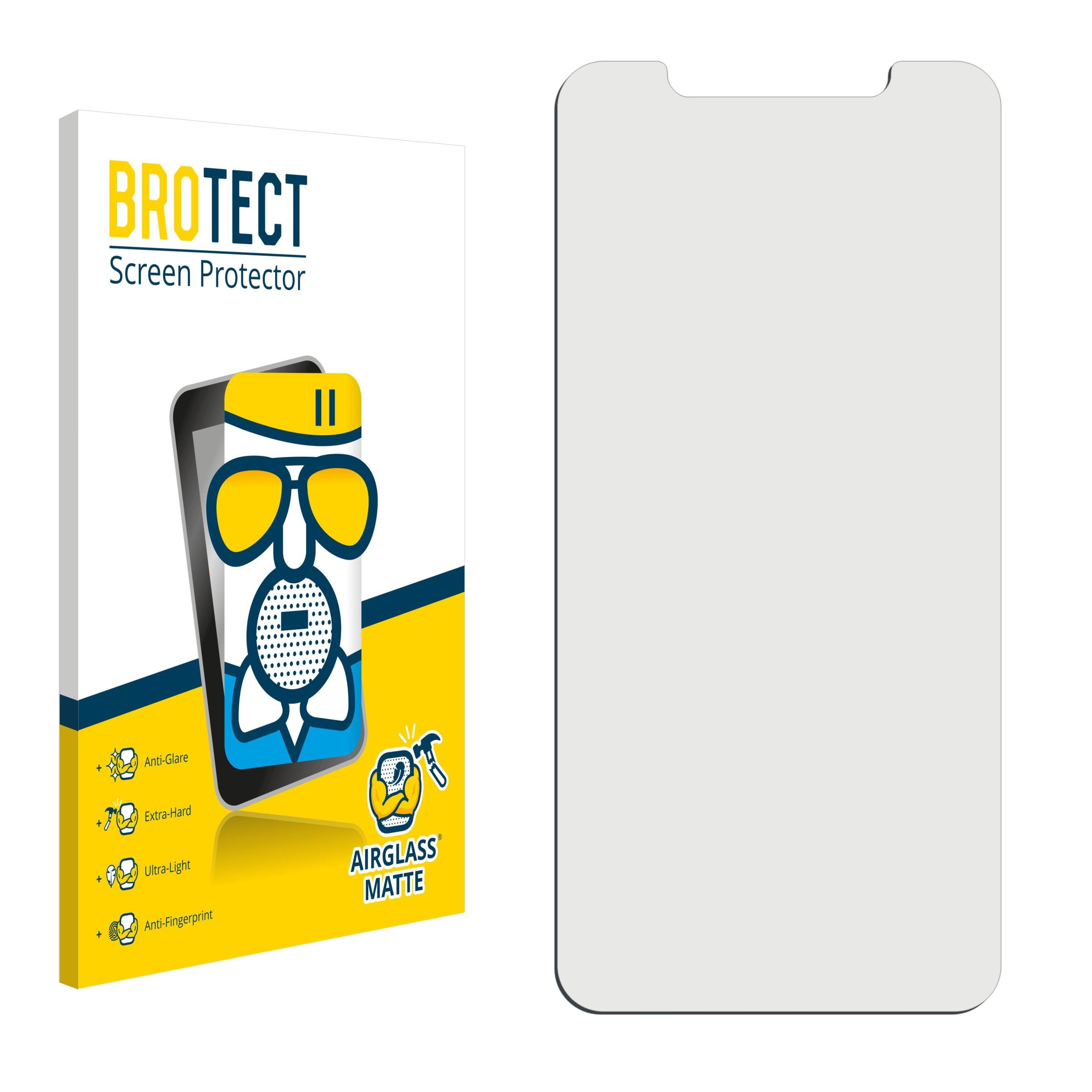 Apple BROTECT 11 iPhone Airglass matte Max) Pro Schutzfolie(für