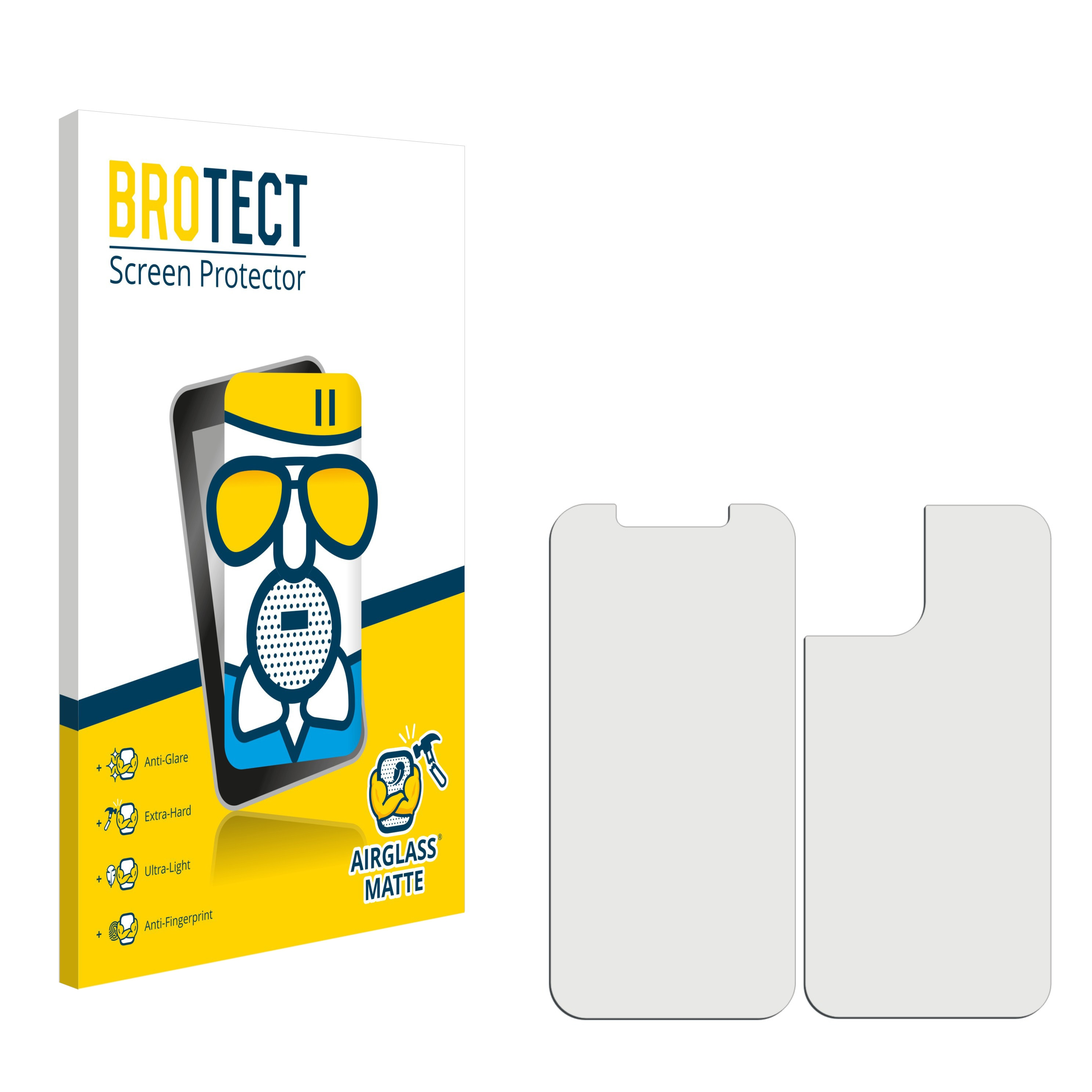 BROTECT Airglass matte Pro Max) iPhone Apple Schutzfolie(für 12