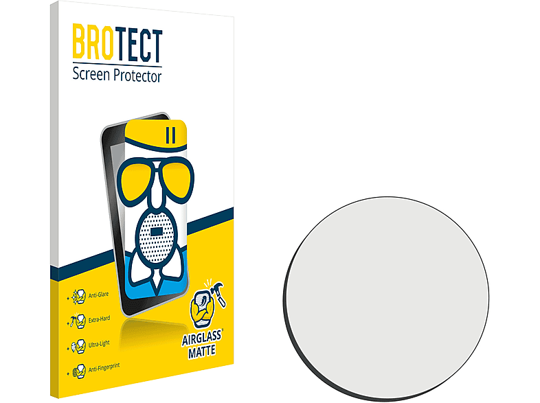 BROTECT Airglass matte Schutzfolie(für Universal Armbanduhren (Kreisrund, ø: 19 mm)) | Smartwatch Schutzfolien & Gläser