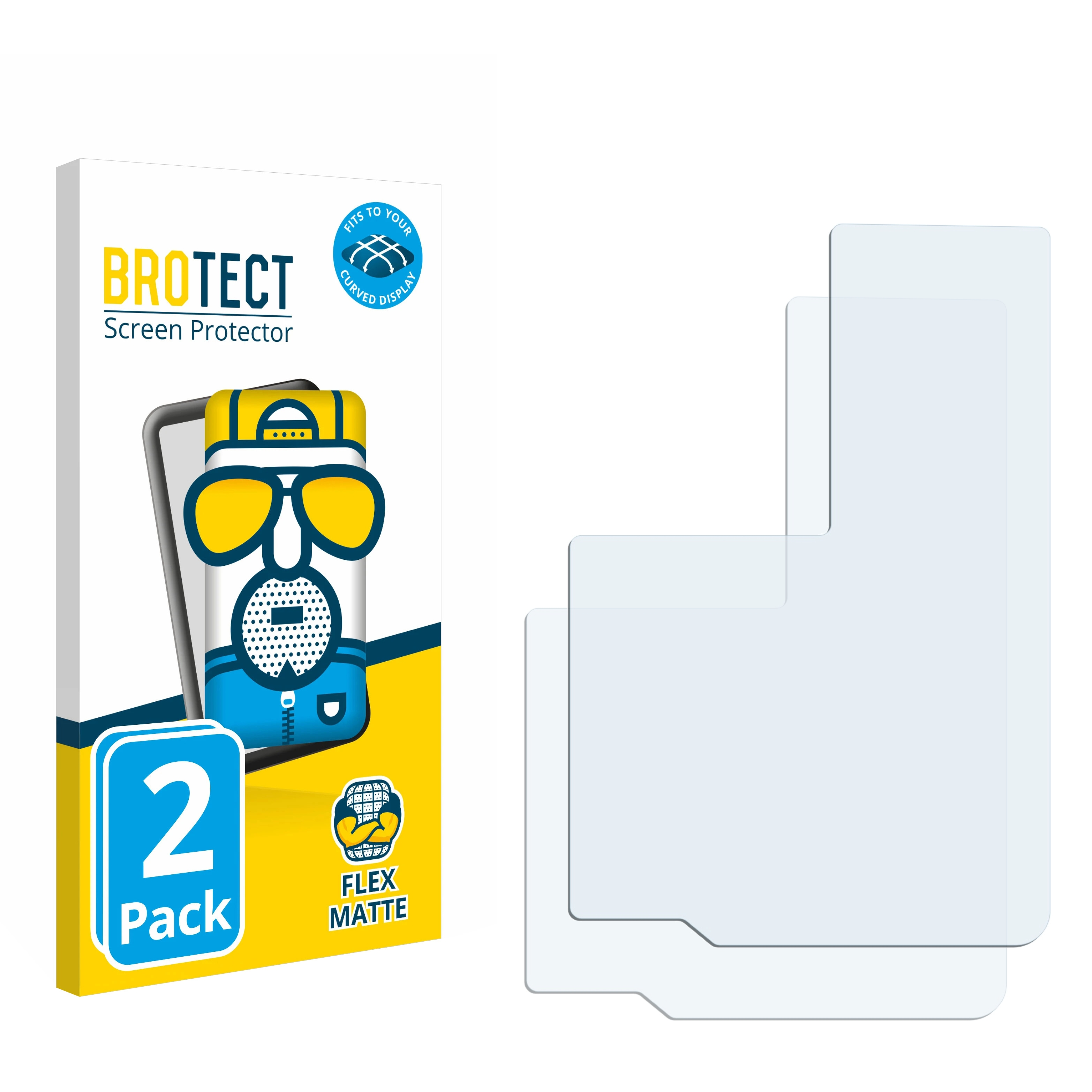 BROTECT 2x Flex Full-Cover Play matt Kit) Schutzfolie(für Curved 3D Moti