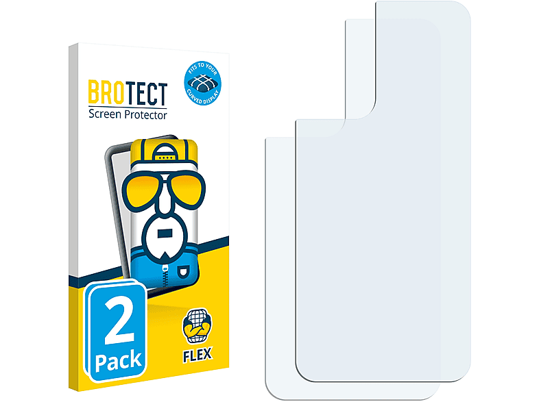 BROTECT 2x Flex A23) Full-Cover Schutzfolie(für Galaxy Curved Samsung 3D