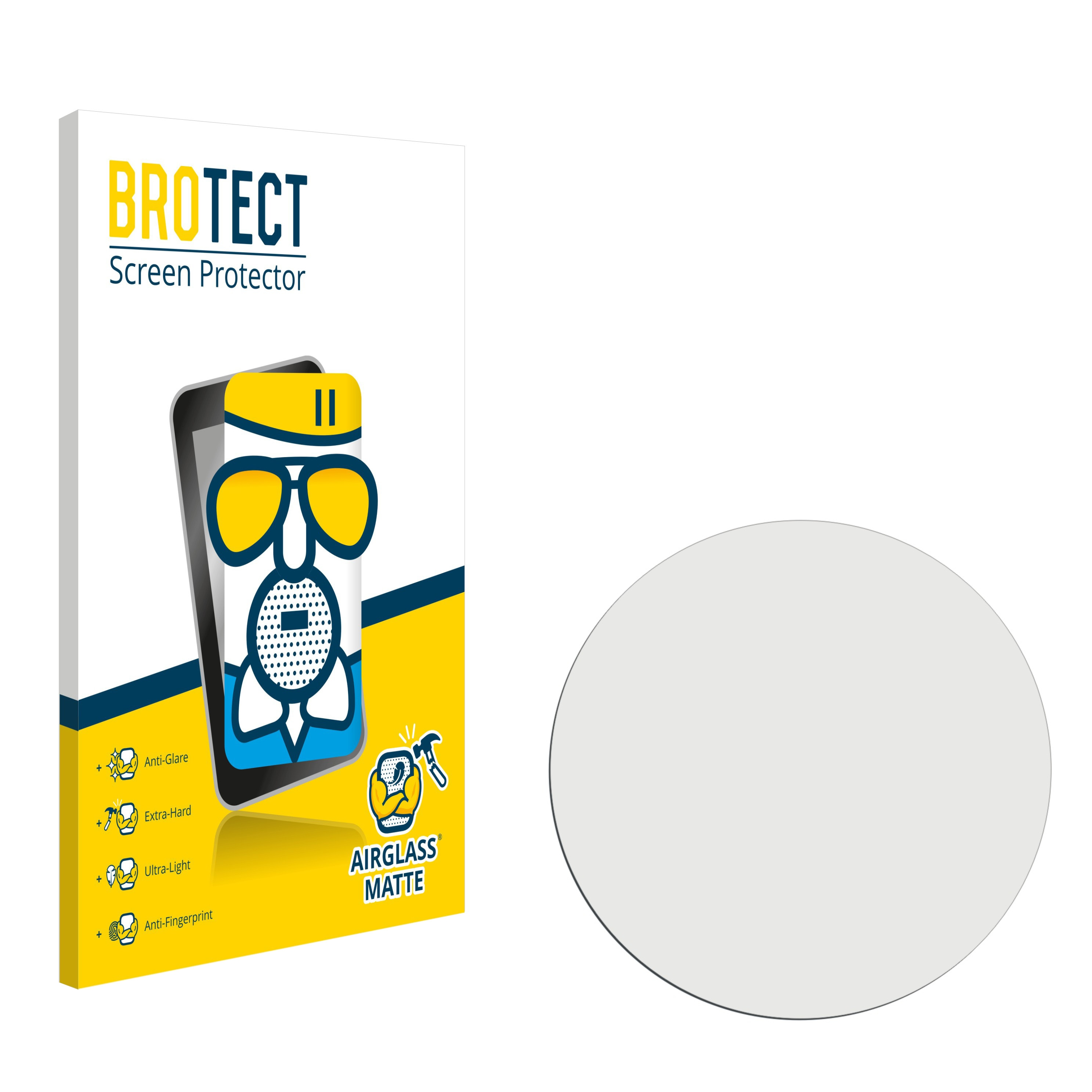 2) BROTECT Smartwatch Skagen Airglass Falster Schutzfolie(für matte