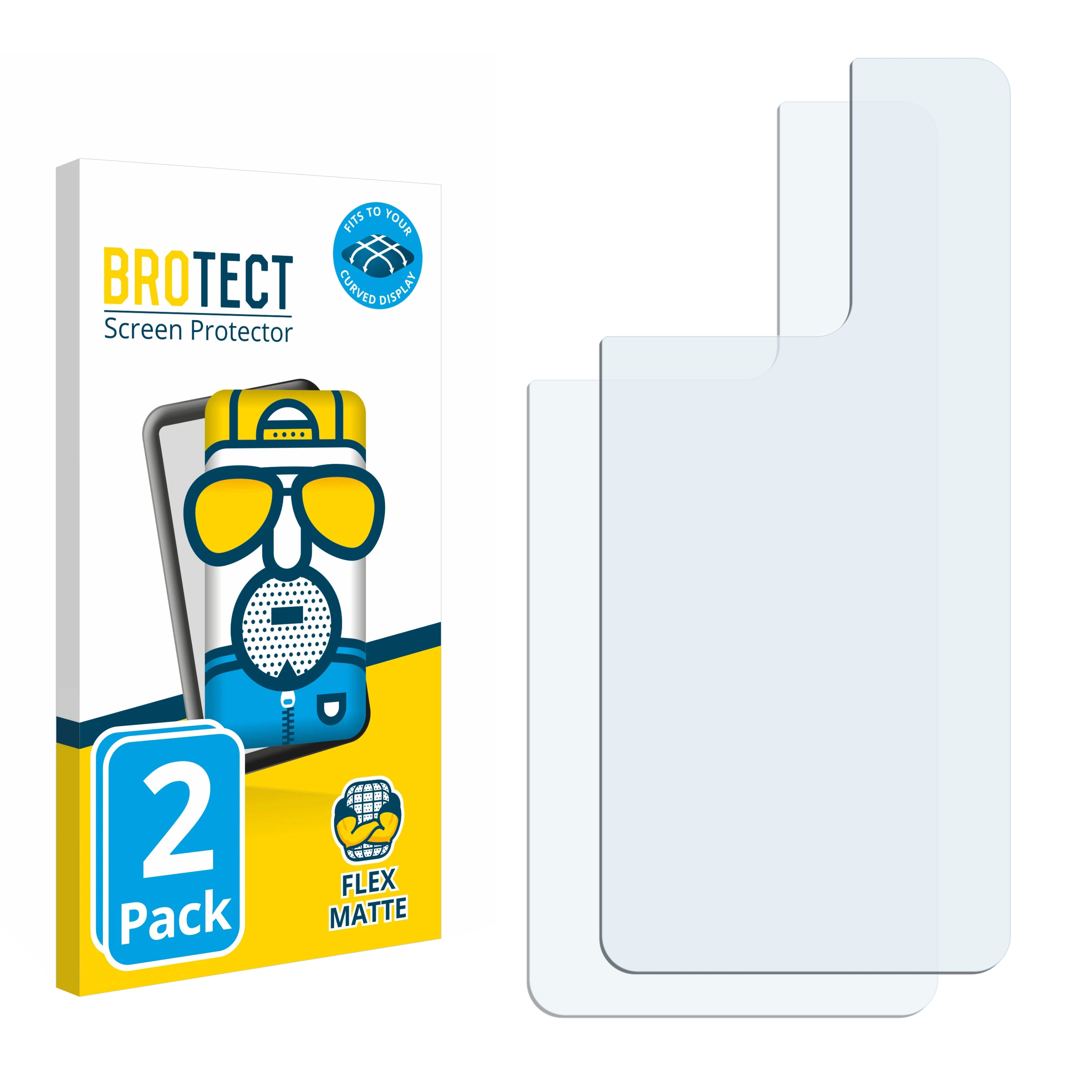 BROTECT 2x Flex matt Edge Full-Cover 3D 40) Motorola Schutzfolie(für Curved