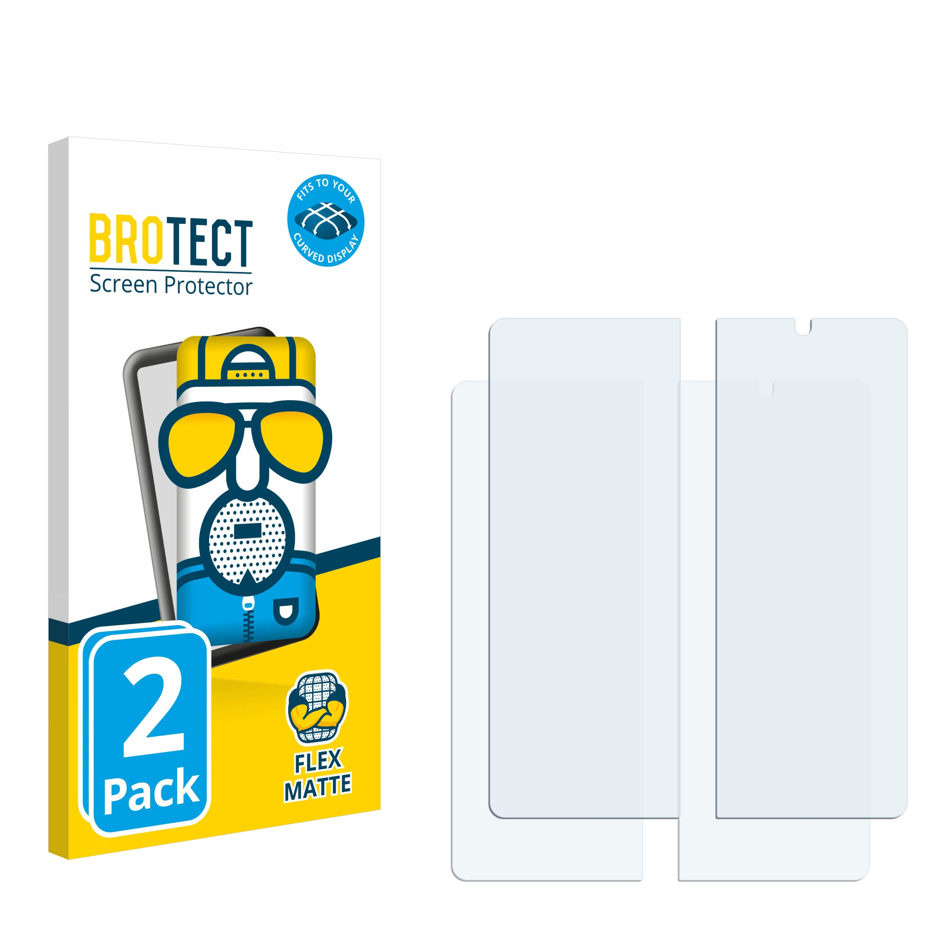 BROTECT 2x Flex matt Full-Cover Galaxy Z Curved Samsung 5) 3D Fold Schutzfolie(für