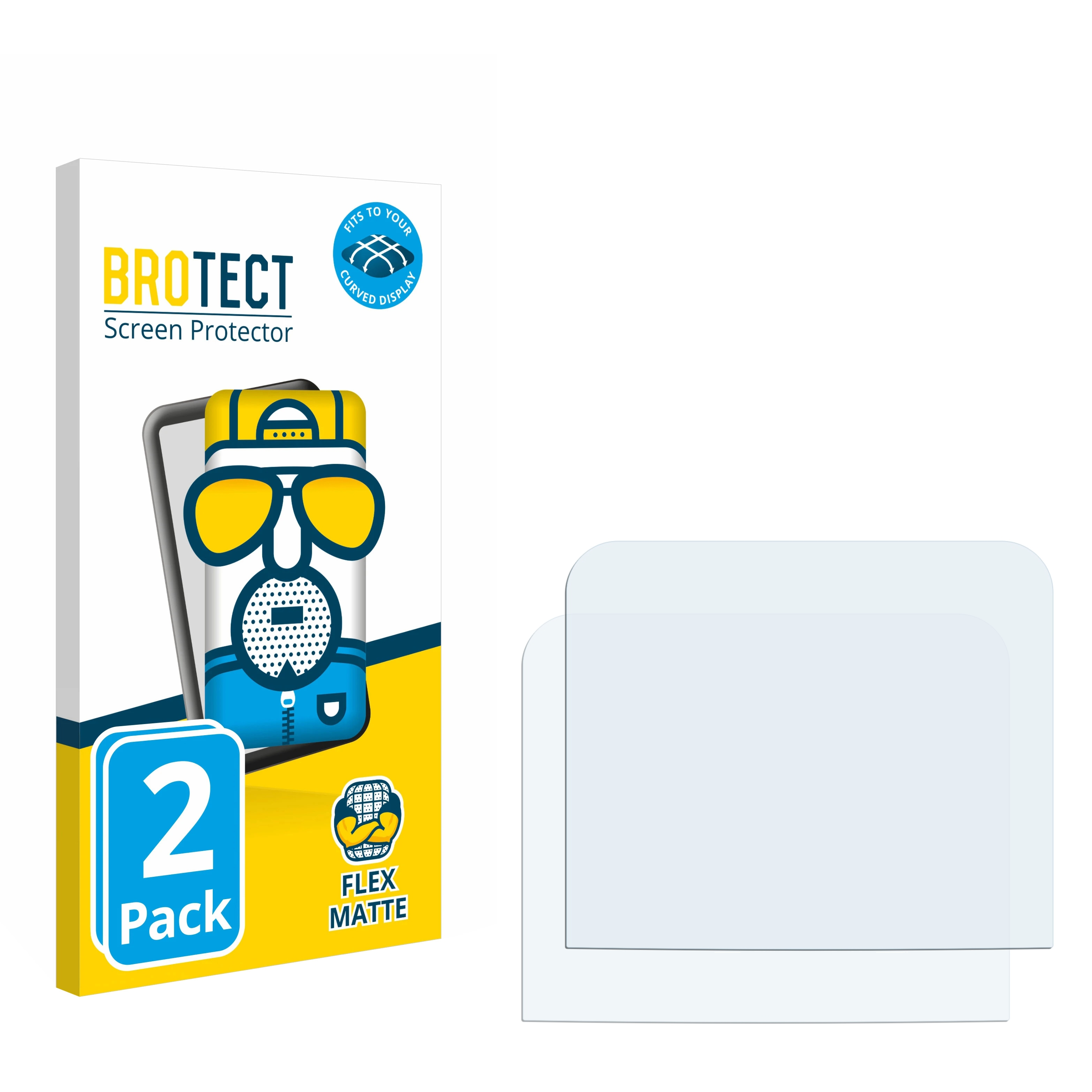 BROTECT 2x Flex matt Schutzfolie(für Full-Cover Tado° Steuerung 3D Klimaanlagen- V3+) Smarte Curved
