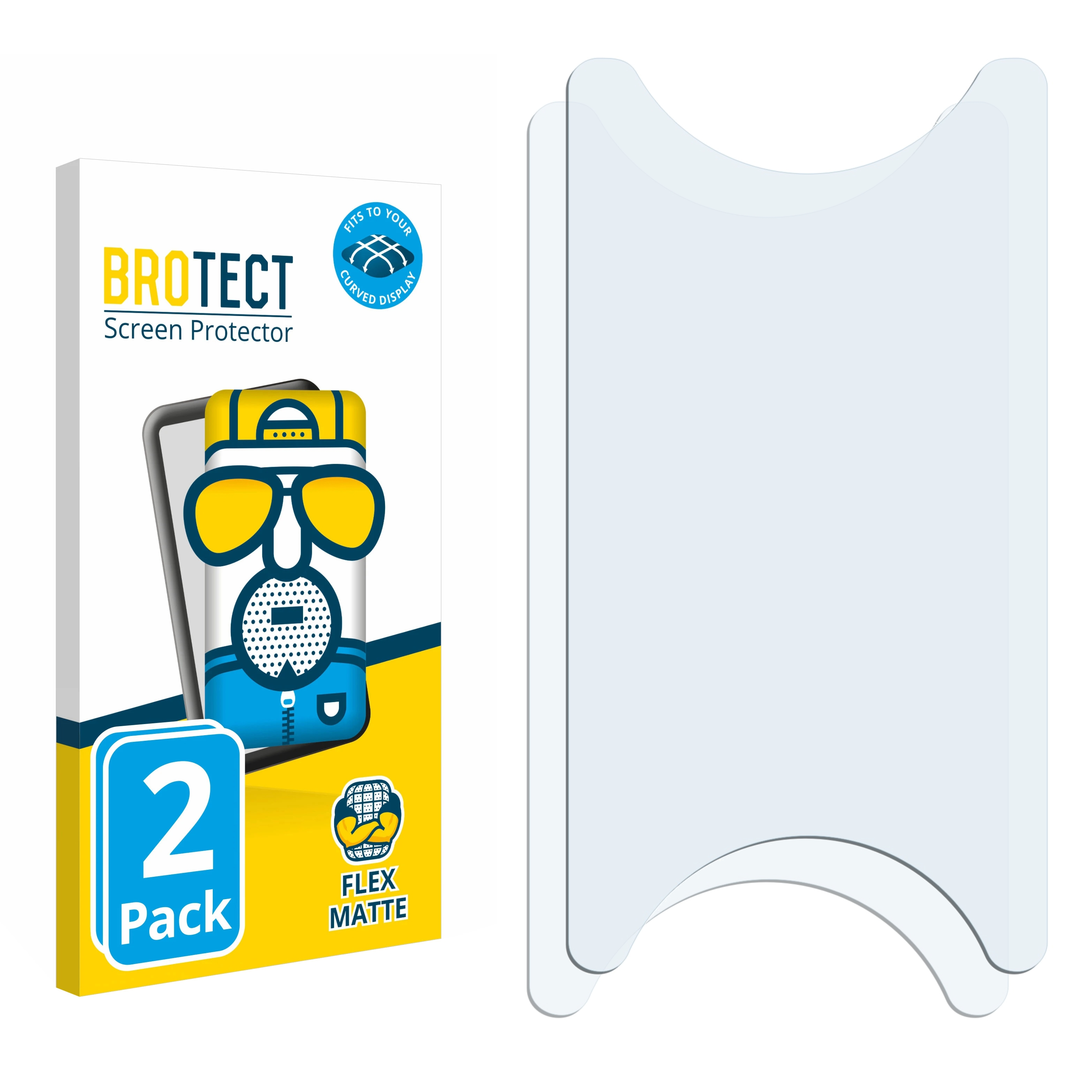 BROTECT 2x 8) Curved Schutzfolie(für Full-Cover iO Oral-B 3D Flex matt