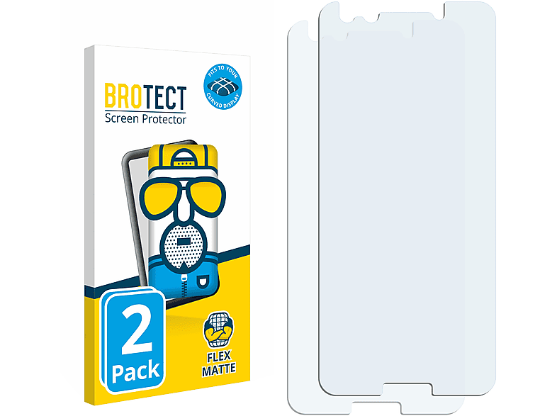 BROTECT 2x 3D Pixel Schutzfolie(für Flex Curved Google Full-Cover 3) matt