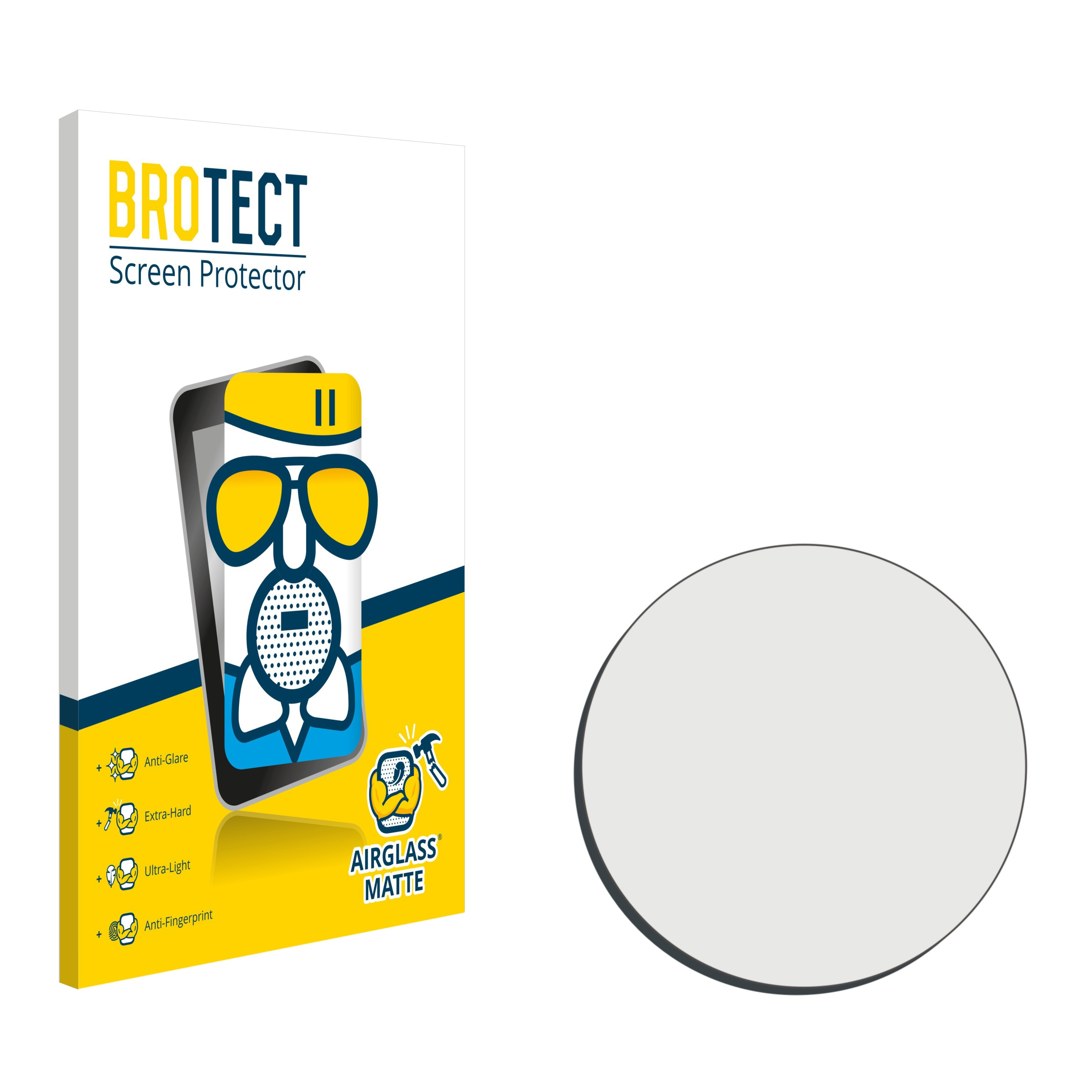 BROTECT Airglass matte Schutzfolie(für Universal mm)) 18 (Kreisrund, ø: Armbanduhren