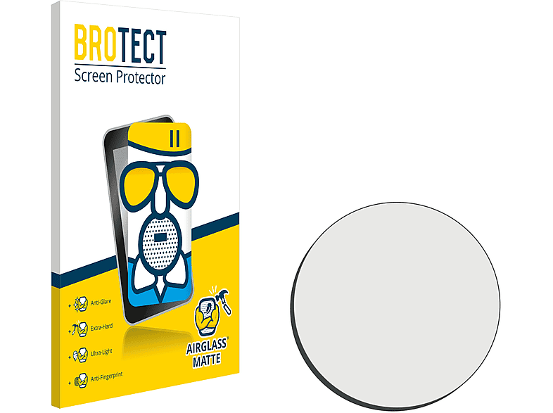 BROTECT Airglass matte Schutzfolie(für Universal Armbanduhren (Kreisrund, ø: 18 mm))