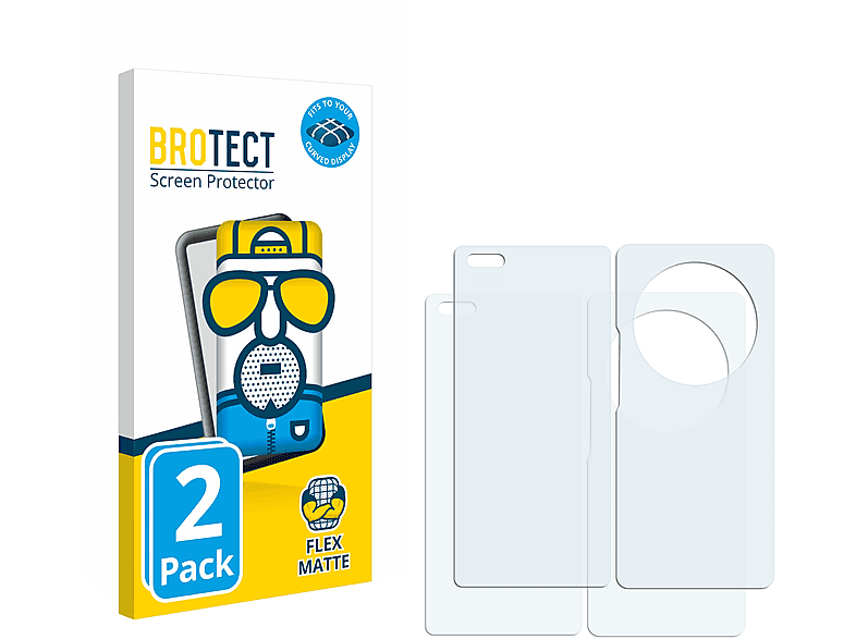 BROTECT 2x Flex matt Full-Cover Schutzfolie(für 3) 3D Magic Honor Curved