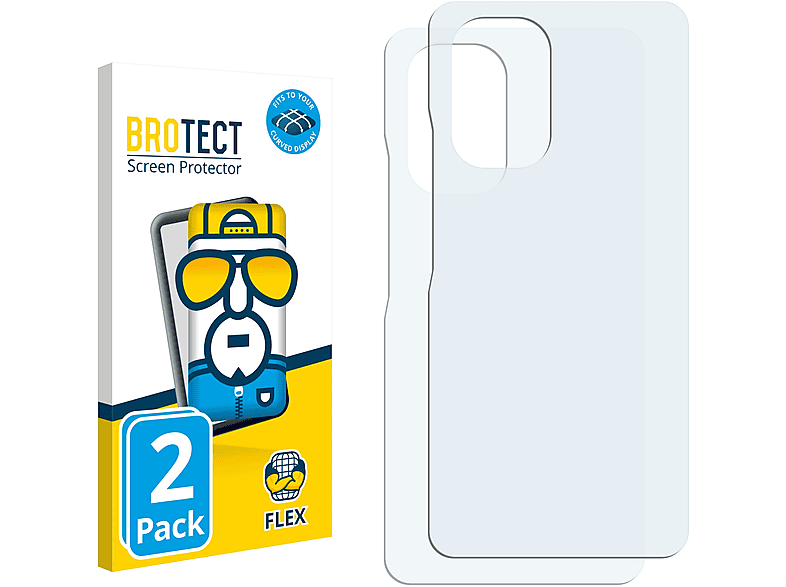 BROTECT 2x Pro Full-Cover 3D K40 Schutzfolie(für Xiaomi Redmi Flex Curved Plus)