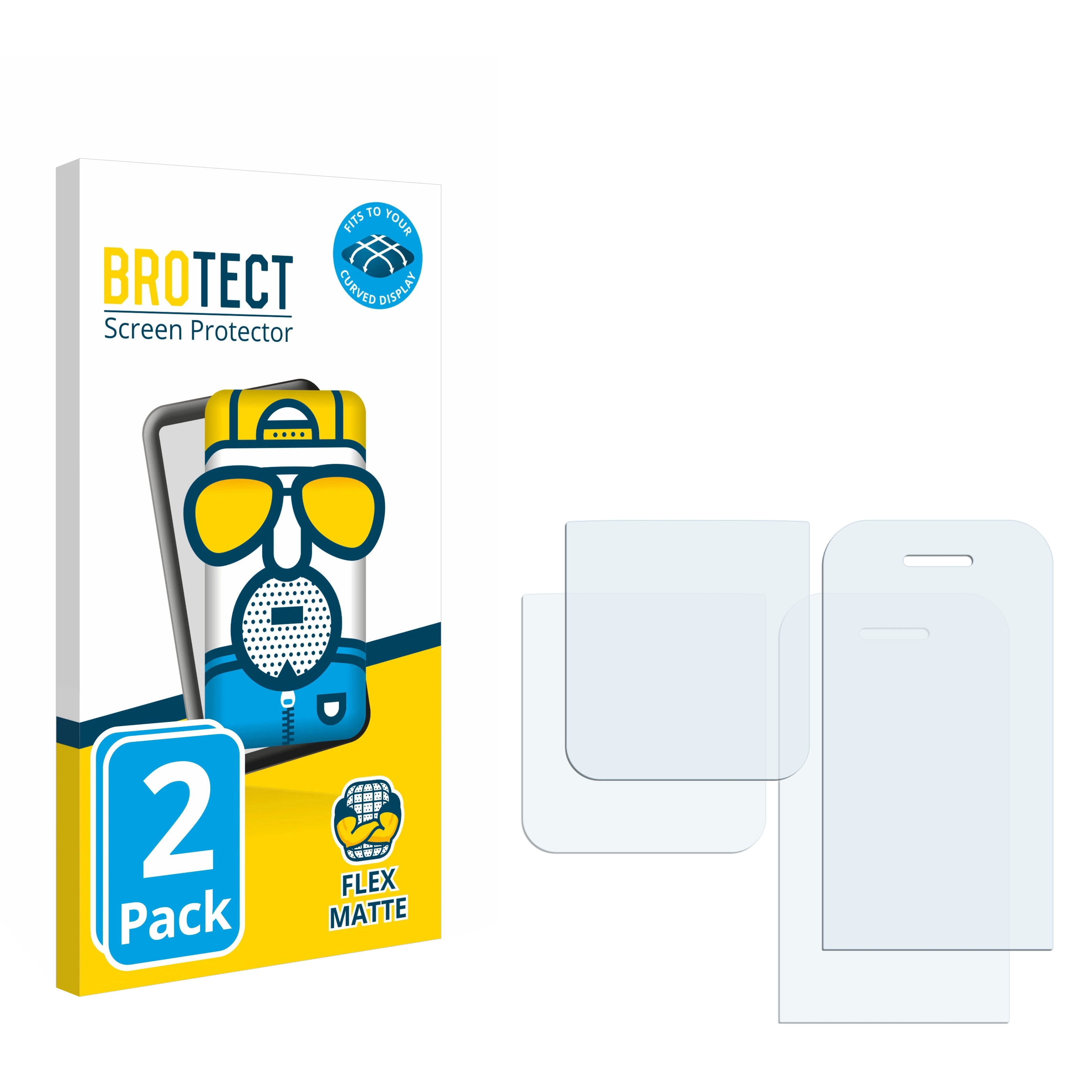 3D BROTECT matt Schutzfolie(für Nokia 2x Curved Flip) Full-Cover Flex 2720