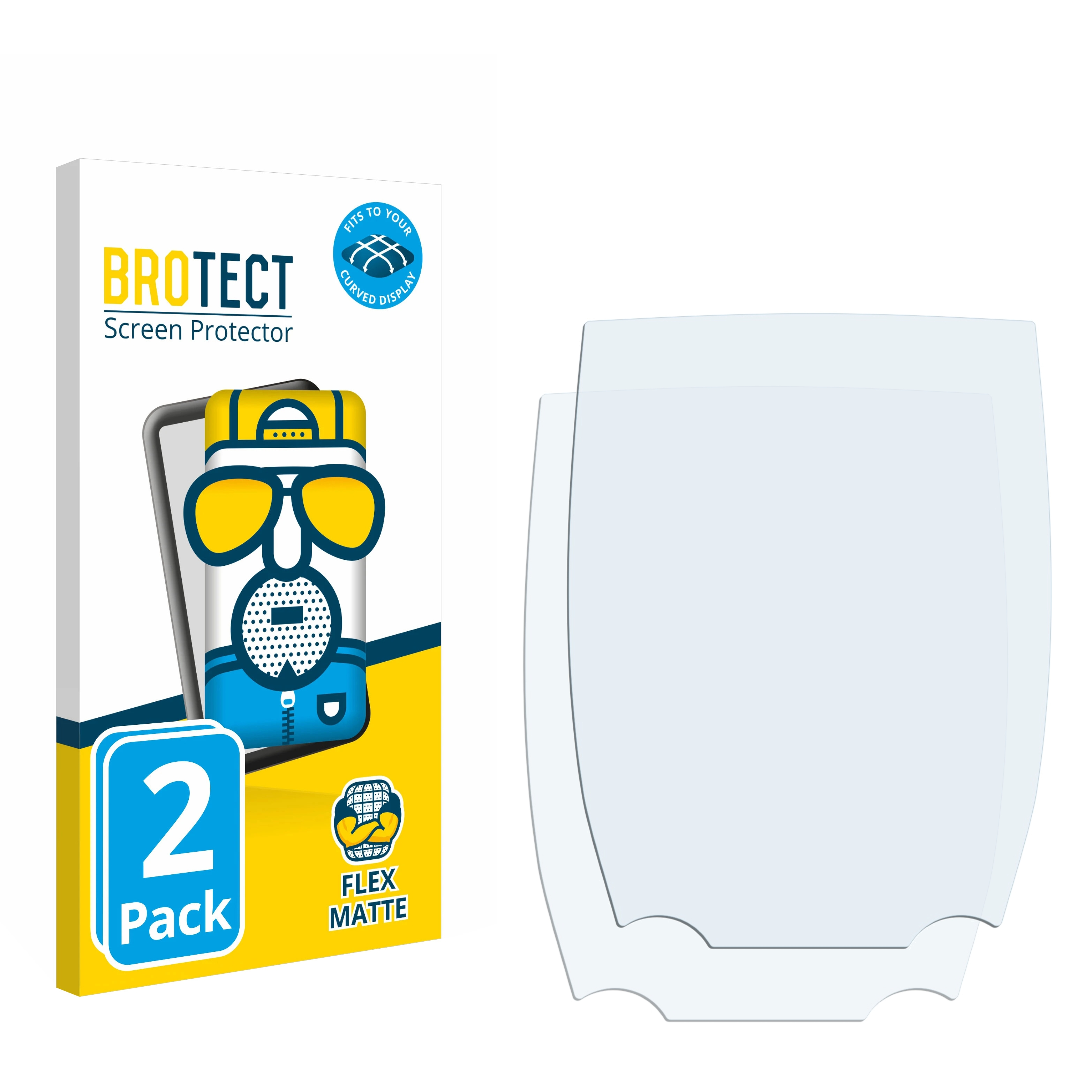 BROTECT 2x Flex Schutzfolie(für S) Curved Full-Cover 3D matt FC4 Funktel