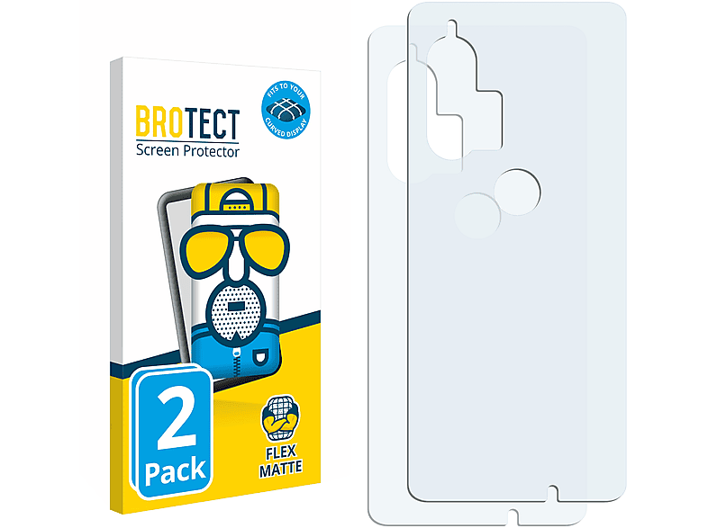 BROTECT 2x Flex matt Full-Cover Schutzfolie(für Plus) 3D Motorola Edge Curved