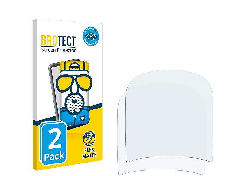 BROTECT 2x Flex matt Full-Cover 3D Curved Schutzfolie(für Accu-Chek Aviva Combo)