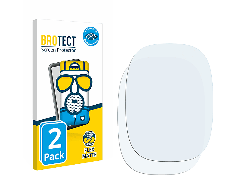 BROTECT 2x Flex matt Full-Cover 3D Schutzfolie(für Easymaxx Kids Smart Watch) Curved