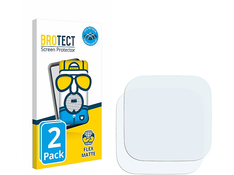 BROTECT 2x Flex matt Full-Cover 3D Curved Schutzfolie(für JAY-tech BT36)