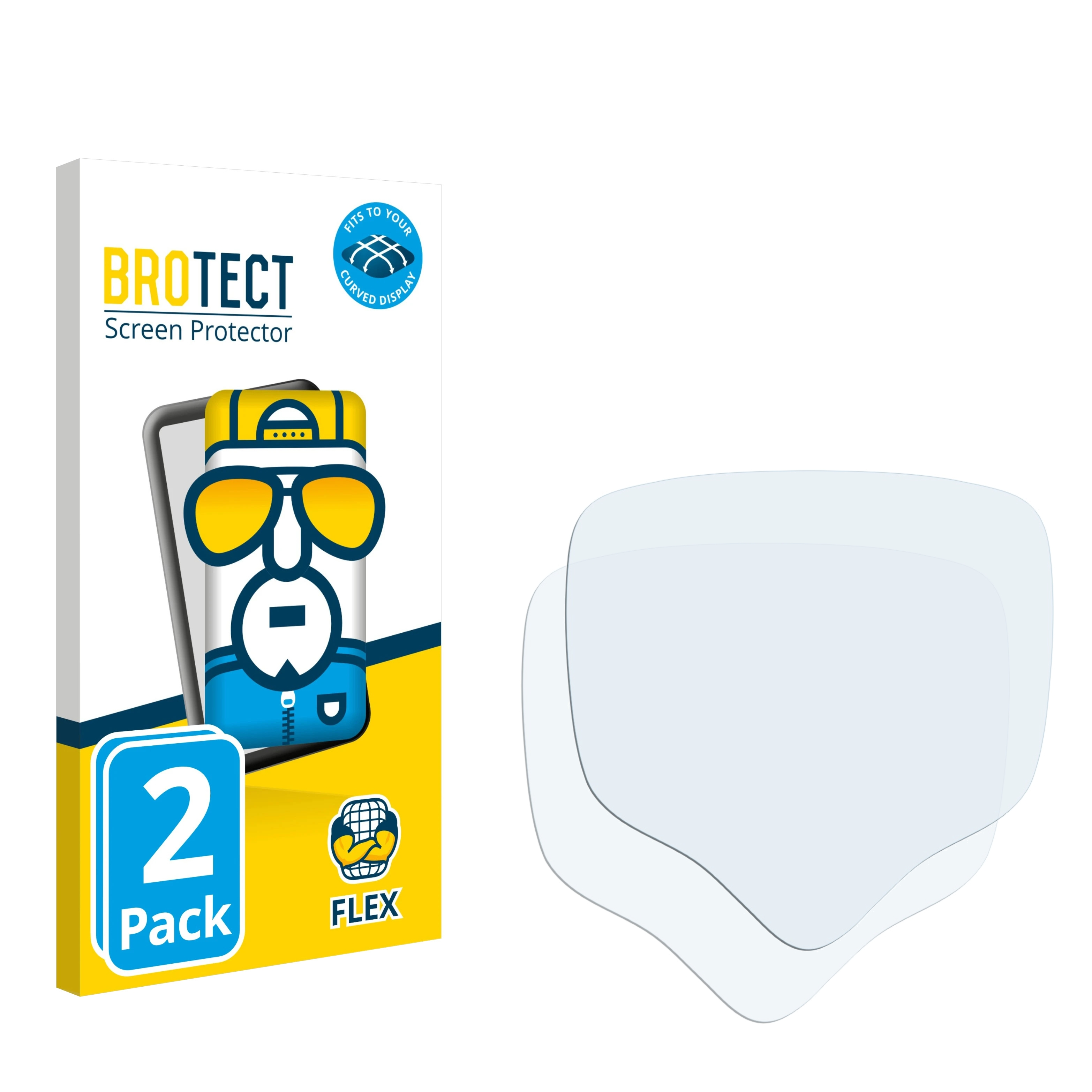 BROTECT 2x Flex Full-Cover Bify 3D Schutzfolie(für Bike Curved Computer)